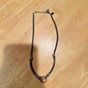 Lia Sophia Chain with Rose Gold Circle Pendant Necklace